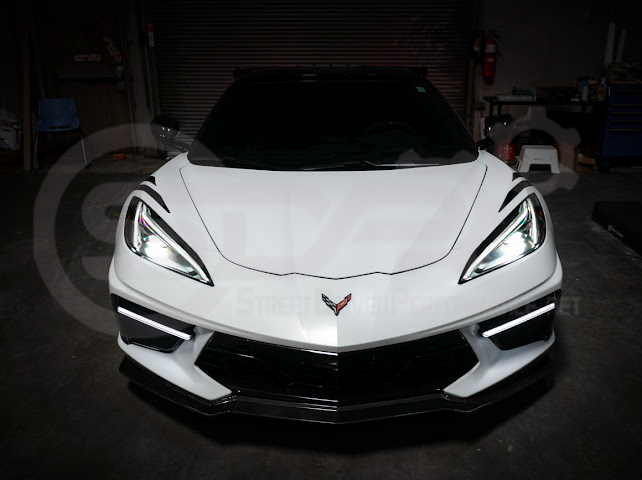 2020-UP CORVETTE C8 STINGRAY & Z51 | SEQUENTIAL FRONT GRILLE LED DRL LIGHT BAR BEZEL INSERTS PAIR