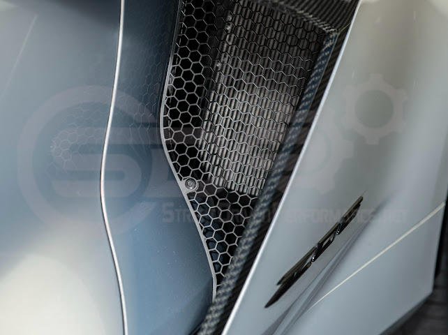 2023-Up Corvette C8 Z06 & E-Ray | Aluminum Black Rear Side Intake Mesh Grille Inserts Pair