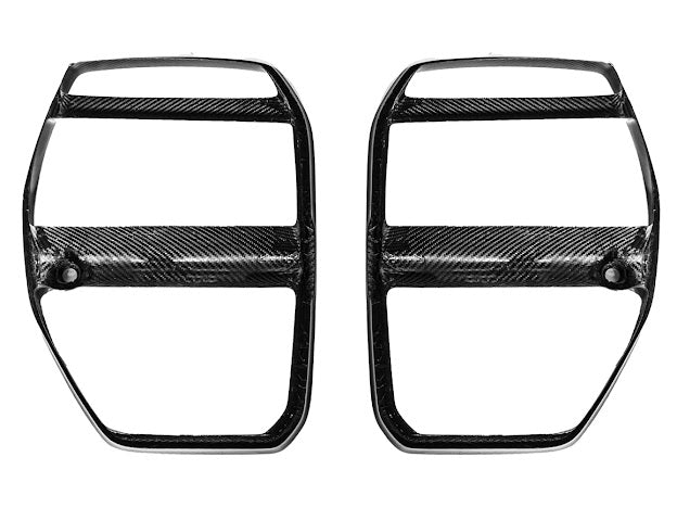 2021-UP BMW G80 M3 & G82 / G83 M4 | VORSTEINER STYLE CARBON FIBER FRONT KIDNEY GRILLE TRIM SURROUNDING INSERT (PAIR)