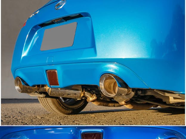 2009-PRESENT NISSAN 370Z Z34 STAINLESS STEEL AXLE BACK 4.5" DUAL TIPS EXHAUST