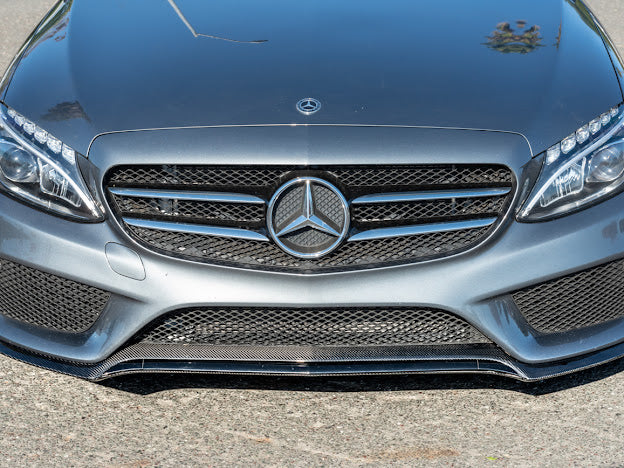 2015-2018 W205 Mercedes C-Class AMG Sport CARBON FIBER Front Bumper Lower Lip Splitter Ground Effects