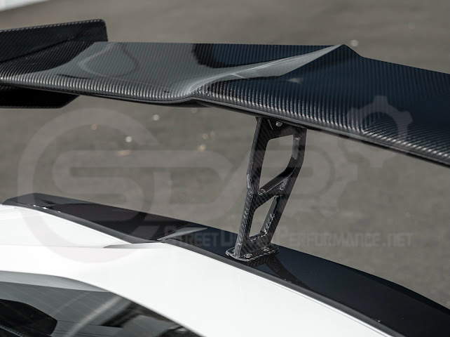 2014-2019 CHEVROLET CORVETTE C7  | EXTENDED REAR HIGH SPOILER WITH WING RISER