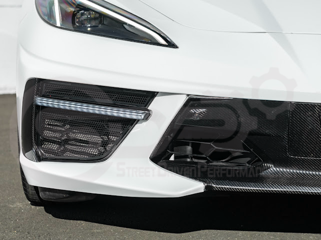 2020-UP CORVETTE C8 STINGRAY & Z51 | SEQUENTIAL FRONT GRILLE LED DRL LIGHT BAR BEZEL INSERTS PAIR