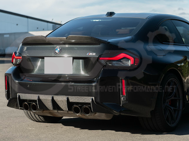 2023-UP BMW G87 M2 | FACTORY STYLE CARBON FIBER REPLACEMENT REAR BUMPER REFLECTOR TRIM PAIR