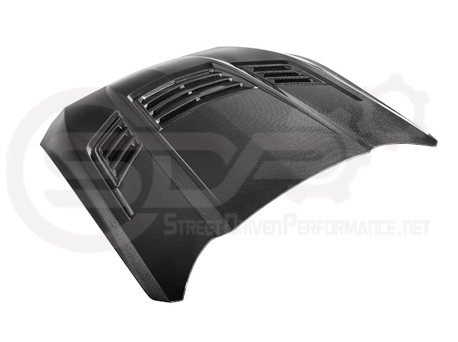 2024-UP FORD MUSTANG | SUPER SNAKE STYLE FRONT VENTED HOOD