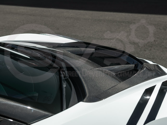 2020-PRESENT CHEVROLET CORVETTE C8 | ZR1 REPLICA STYLE DOUBLE SIDED CARBON FIBER FRONT VENTED HOOD