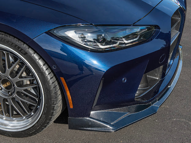 2021-Up BMW G80 M3 & G82 / G83 M4 | M-Performance Style CARBON FIBER 3-Piece Front Bumper Lip Splitter Ground Effects
