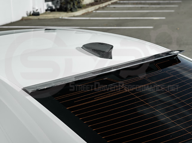 2020-Up Cadillac CT4 / CT4-V / CT4-V Blackwing | SDP Performance Style Carbon Fiber Rear Roof Top Window Spoiler Wing