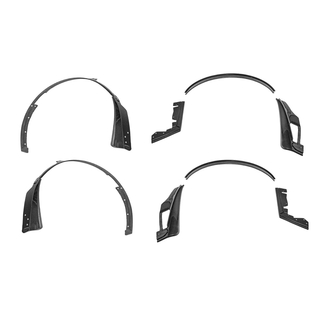 2024-UP FORD MUSTANG S650 | GT350R PERFORMANCE STYLE CARBON FIBER FENDER FLARES MUD FLAPS