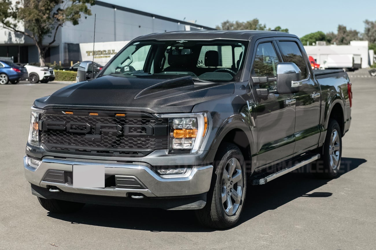 2021-UP FORD F-150 | SDP PERFORMANCE STYLE CARBON FIBER FRONT COWL HOOD
