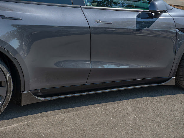 2020-UP TESLA MODEL Y PERFORMANCE SIDE SKIRTS ROCKER PANELS GROUND EFFECTS