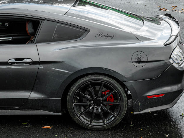 2015-23 FORD MUSTANG GT | SMOKE TINTED REAR SPOILER WICKERBILL FLAP INSERT