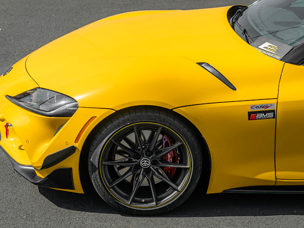 2020-Up Toyota GR Supra A90 A91 | SDP Performance Style CARBON FIBER Front Bumper Canard Splitter (Pair)