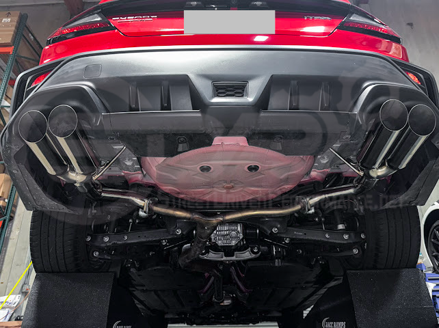 2022-PRESENT SUBARU WRX | MUFFLER DELETE BOSO AXLE BACK EXHAUST (CHROME OR BURNT BLUE TIPS)