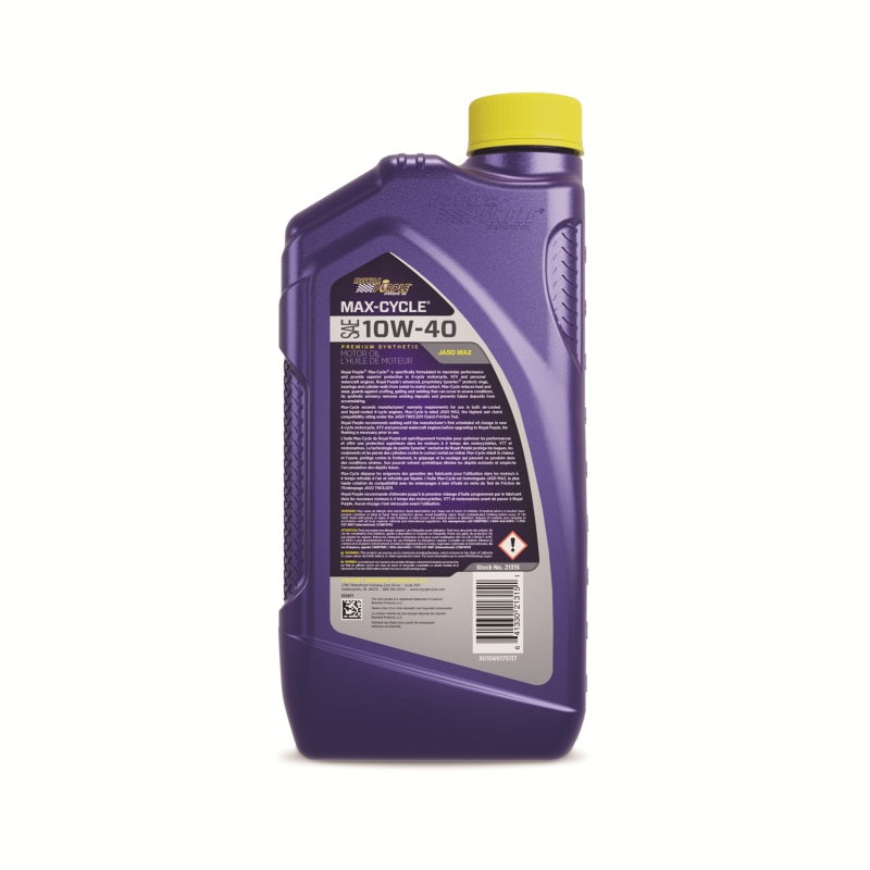 Royal Purple Max-Cycle Synthetic 10W40 Motorcycle Oil (Canada) - 1 Quart