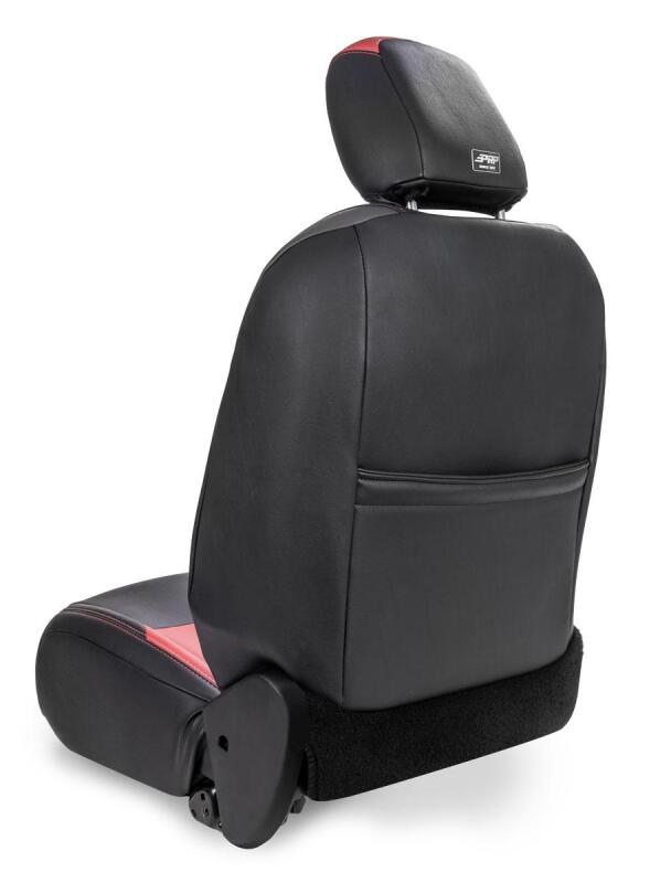 PRP Jeep Wrangler JL Front Seat Covers - 2 door- with Molle Back (Pair) - Black/Orange