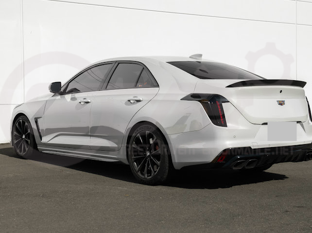 2020-Up Cadillac CT4 | SMOKE TINTED Rear Tail Light Trim Bezel Cover Pair