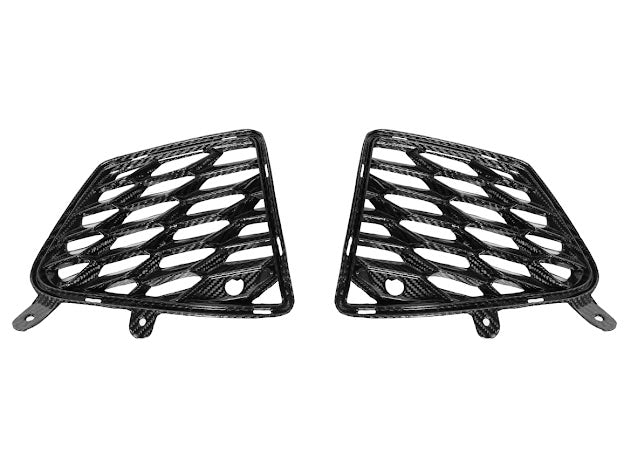 2020+ CHEVROLET CORVETTE C8 STINGRAY & Z51 | CARBON FIBER REAR GRILL TRIM COVER PAIR