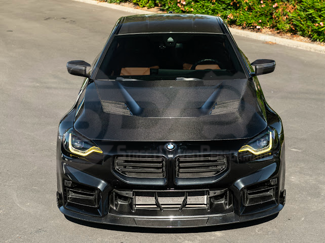 2023-Up BMW G87 M2 | V Style CARBON FIBER Front Vented Heat Extraction Hood