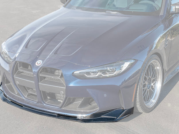 2021-Up BMW G80 M3 & G82 / G83 M4 | M-Performance Style CARBON FIBER 3-Piece Front Bumper Lip Splitter Ground Effects
