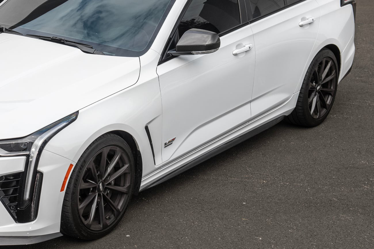 2020+ Cadillac CT4 / CT4-V / CT4-V Blackwing | Carbon Fiber Side Skirts Rocker Panels Ground Effects