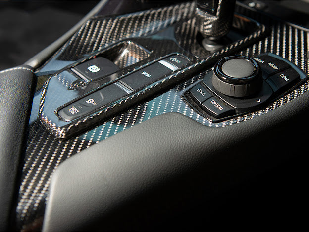 2020-Up Toyota GR Supra A90 A91 | CARBON FIBER Center Gear Shift Box Panel Trim Cover (Pair)