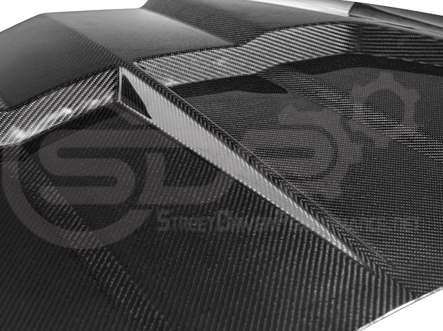 2020-PRESENT CHEVROLET CORVETTE C8 | SDP PERFORMANCE TRACK STYLE DOUBLE SIDED DRY CARBON FIBER FRONT HOOD