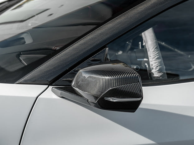 2020+ CORVETTE C8 CARBON FIBER REPLACEMENT MIRROR COVERS PAIR