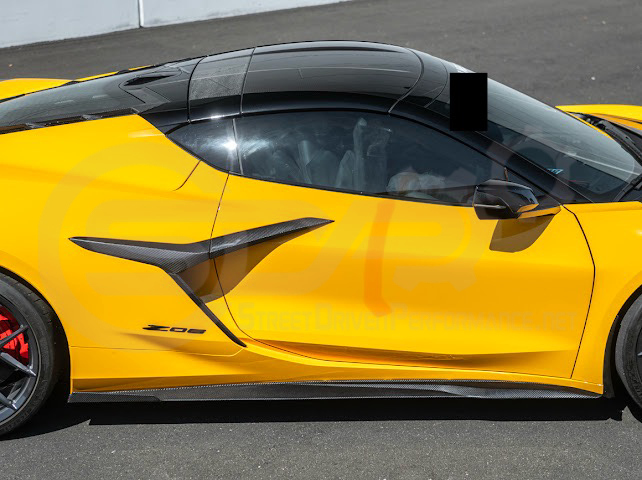 2023-UP CHEVROLET CORVETTE C8 Z06 & E-RAY | SDP PERFORMANCE TRACK STYLE CARBON FIBER SIDE SKIRTS ROCKER PANEL GROUND EFFECTS