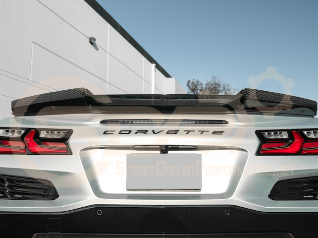 2023-Up Corvette C8 Z06 | Jake Skull Logo Rear Wickerbill Spoiler Wing