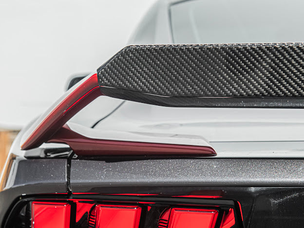 2024-Up Ford Mustang S650 | CARBON FIBER GT Performance Wing Rear Gurney Flap Spoiler *ADD-ON*