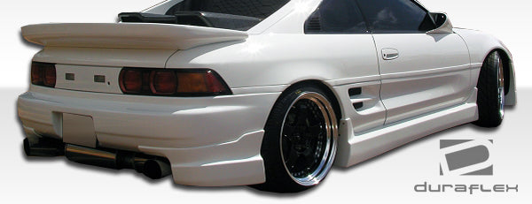 1991-1995 Toyota MR2 Duraflex Type B Rear Add Ons Spat Bumper Extensions - 2 Piece