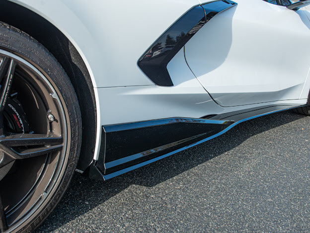 2020-PRESENT CHEVROLET CORVETTE C8 STINGRAY & Z51 | 3VM STYLE SIDE SKIRTS ROCKER PANELS GROUND EFFECTS