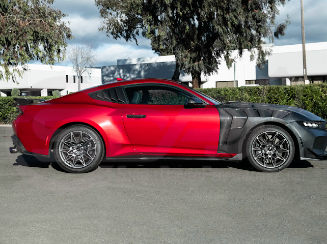 2024-Up Ford Mustang S650 | SDP Performance CARBON FIBER Side Skirts Extension Rocker Panels Ground Effects