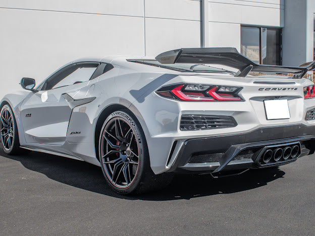 2020+ CORVETTE C8 Z06 | CARBON FIBER HIGH WING SPOILER *ADD-ON* WICKERBILL PAIR