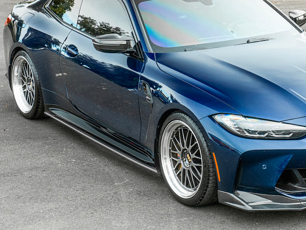 2021-Up BMW G82 G83 M4 M-Performance Extended Style | CARBON FIBER *ADD-ON* Side Skirts Extension Rocker Panel Ground Effects