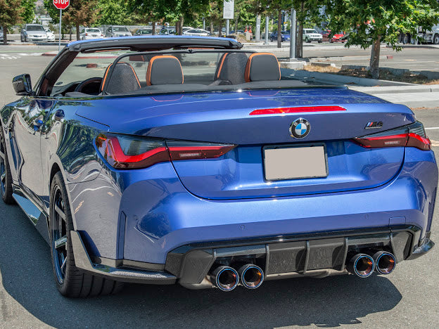 2021-Up BMW G82 / G83 M4 | M-Performance Style CARBON FIBER Rear Apron Lip Splitter Ground Effects (Pair)