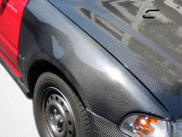 1992-1995 Honda Civic 2DR / HB Carbon Creations OEM Look Fenders - 2 Piece