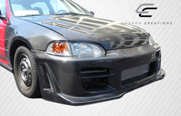 1992-1995 Honda Civic 2DR / HB Carbon Creations Dritech OEM Look Hood - 1 Piece