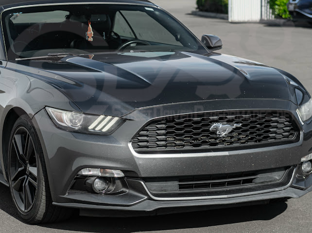 2015-2023 FORD MUSTANG S550 | CARBON FIBER FRONT BUMPER FOG LIGHT BEZEL COVER PAIR