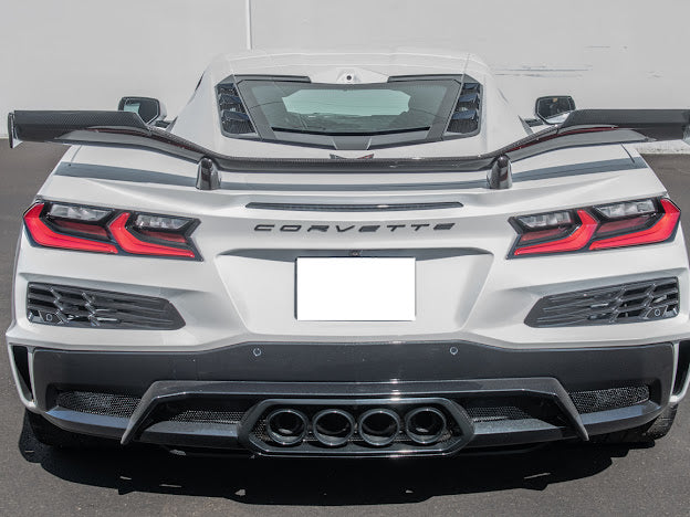 2020+ CORVETTE C8 Z06 | CARBON FIBER HIGH WING SPOILER *ADD-ON* WICKERBILL PAIR