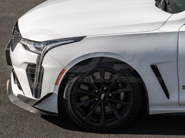 2020-UP CADILLAC CT4 BLACK WING | CARBON FIBER FRONT BUMPER CANARDS