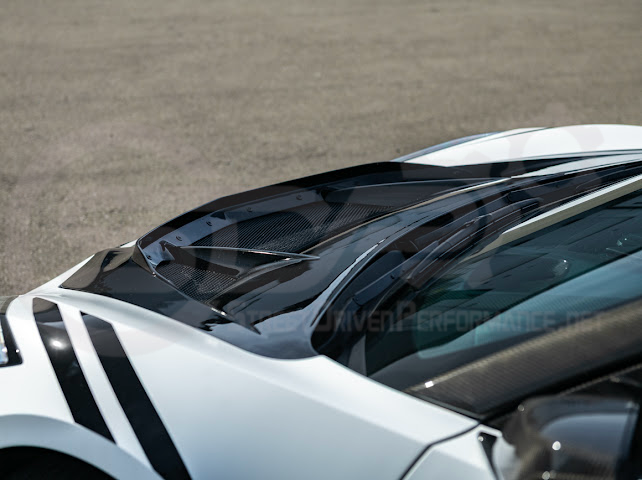 2020-PRESENT CHEVROLET CORVETTE C8 | ZR1 REPLICA STYLE CARBON FLASH FRONT VENTED HOOD