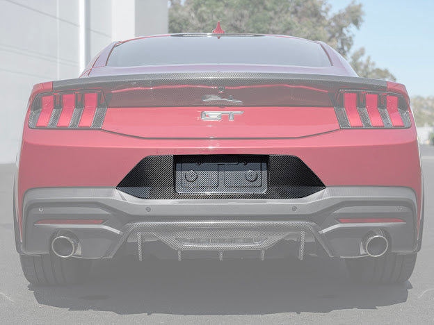 2024-UP MUSTANG S650 | CARBON FIBER LICENSE PLATE FRAME BACKING