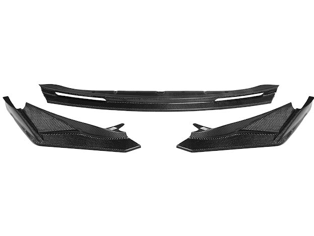 2021-Up BMW G80 M3 & G82 / G83 M4 | M-Performance Style CARBON FIBER 3-Piece Front Bumper Lip Splitter Ground Effects