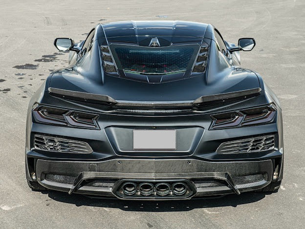 2023-Up CORVETTE C8 Z06 / E-RAY | CARBON FIBER REAR SPOILER WICKER BILL EXTENSION