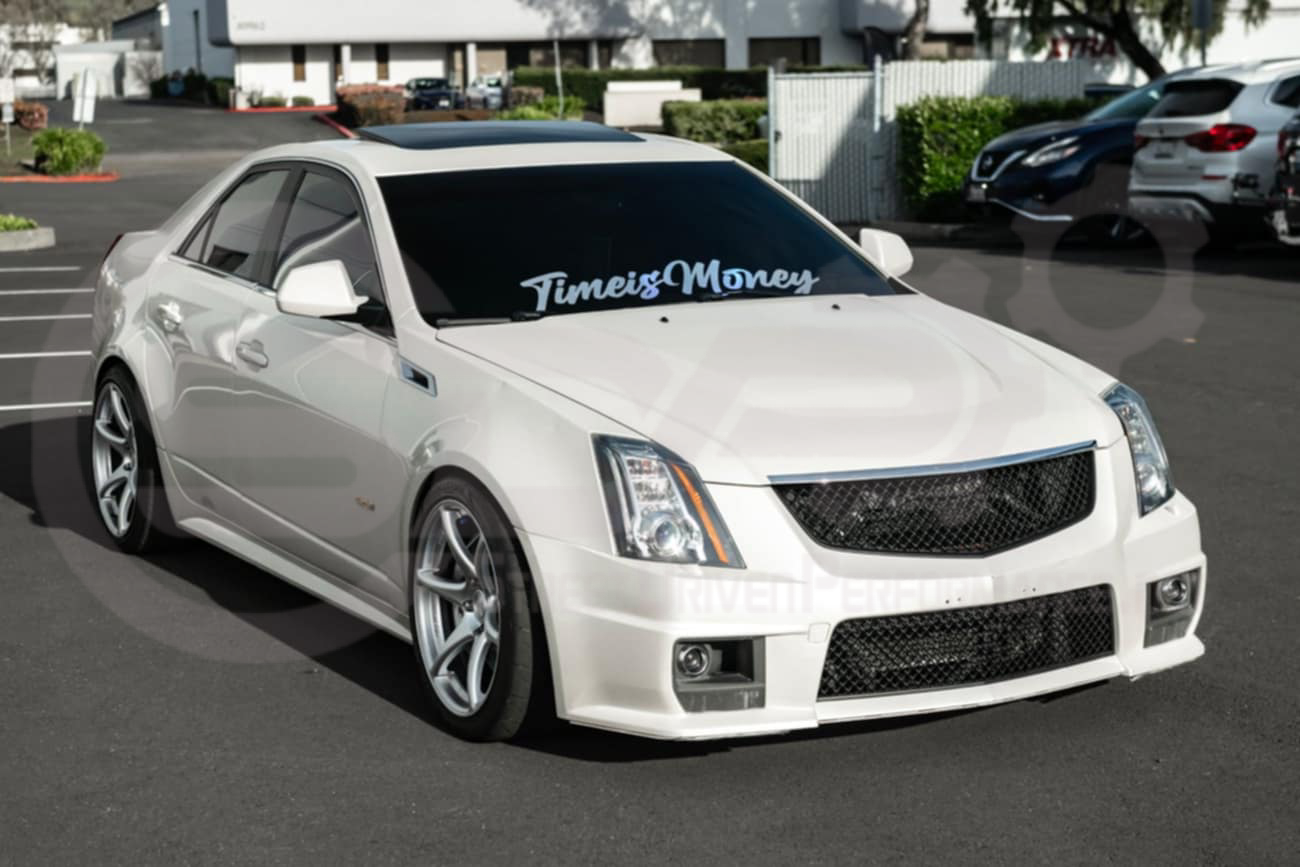 2009-2015 CTS-V V2 -  Black front grilles set (blank no emblem)