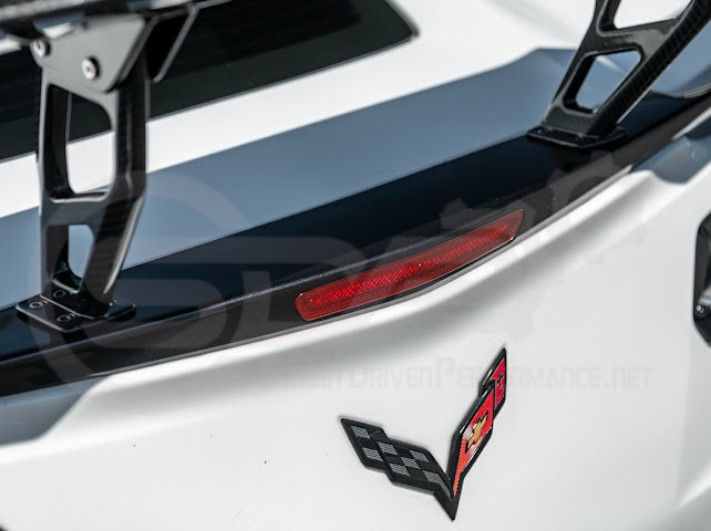 2014-2019 CHEVROLET CORVETTE C7  | EXTENDED REAR HIGH SPOILER WITH WING RISER