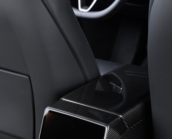 2024-UP TESLA MODEL 3 CARBON FIBER INTERIOR REAR DISPLAY FRAME COVER
