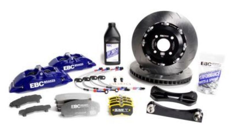 EBC Racing 11-17 Suzuki Swift 1.6L Blue Apollo-4 Calipers 330mm Rotors Front Big Brake Kit